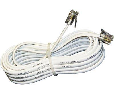 Телефонный шнур, удлинитель RJ-11(6P-4C), длина 10 метров, белый REXANT 18-3101