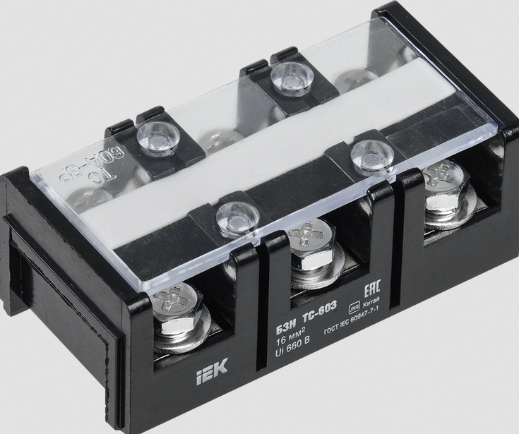 Блок зажимов БЗН TC-4004 200 мм2 400A 4 пары IEK