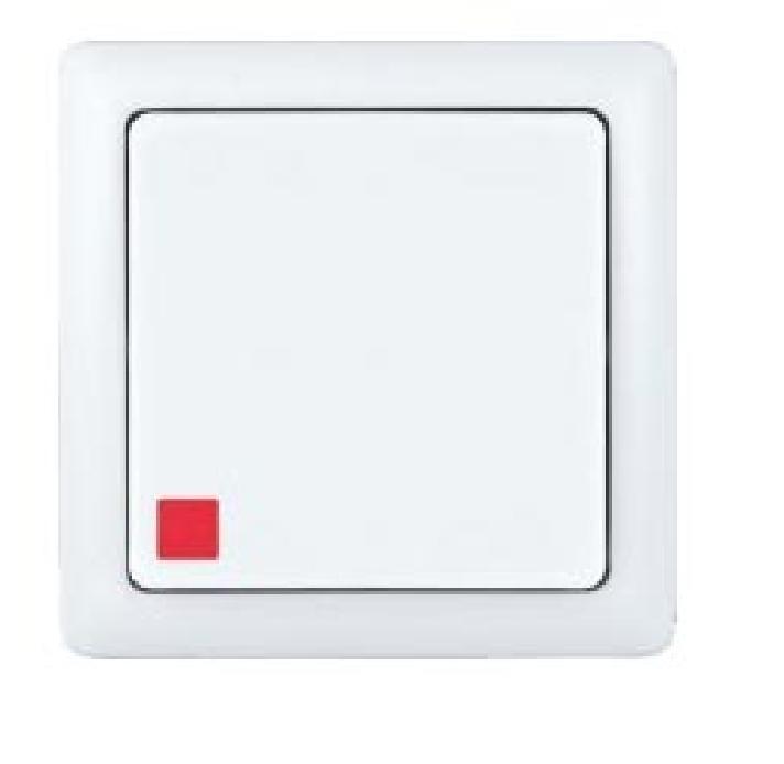 Schneider Electric  Хит  Белый  Выключатель 1-клавишный с индикатором (250В, 6А) IP20 открытая установка(ВА16-137-б) VA16-137-B