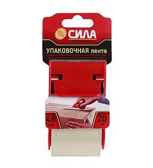 Клейкая лента Сила упаковочная, 48мм*20м*50мкм, прозрачная