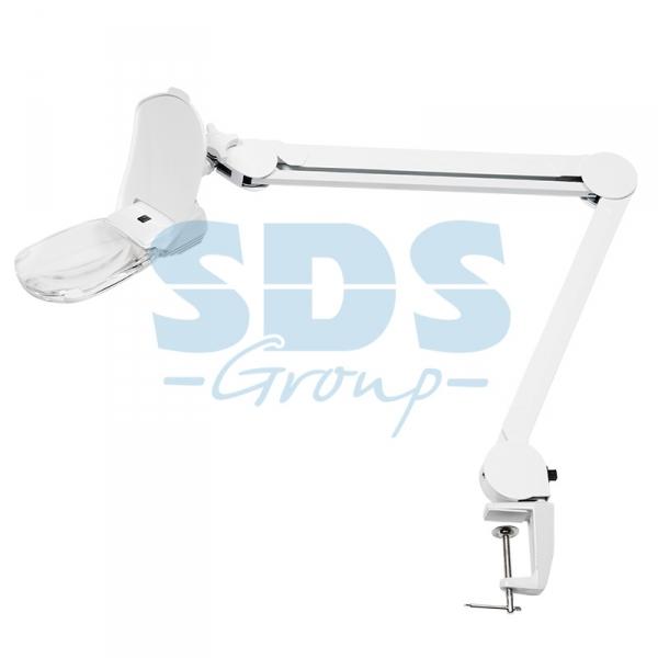 Лупа на струбцине квадратная 3D+20D с подсветкой LED, серия EXPERT, белая  REXANT 31-0565