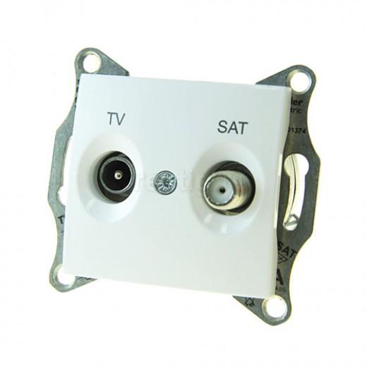 Schneider Electric Sedna  Белый Розетка механизм TV/SAT оконечная 1dB IP20 скрытая установка SDN3401621