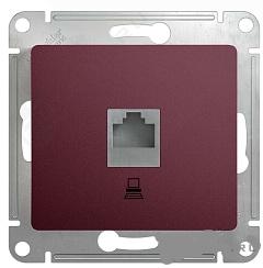 Schneider Electric Glossa Баклажановый Розетка компьютерная RJ45 категория 5E, механизм IP20 скрытая установка GSL001181K