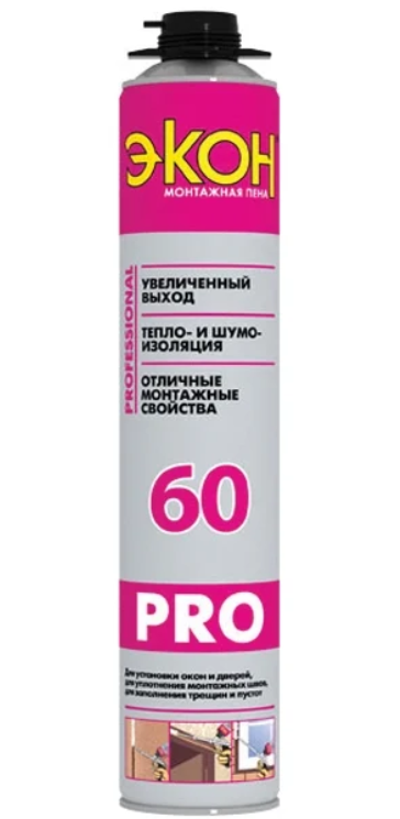 Монтажная пена "ЭКОН 60" Профи 750 МЛ Хенкель