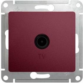 Schneider Electric Glossa Баклажановый Розетка ТВ проходная 4DB, механизм IP20 скрытая установка GSL001192