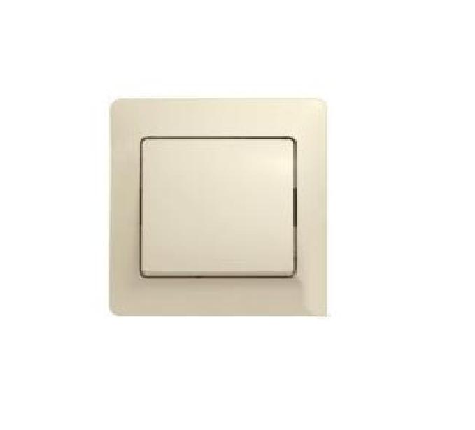 Schneider Electric Glossa  Бежевый Выключатель 1-клавишный схема 1, в сборе с рамкой IP20 скрытая установка GSL000212