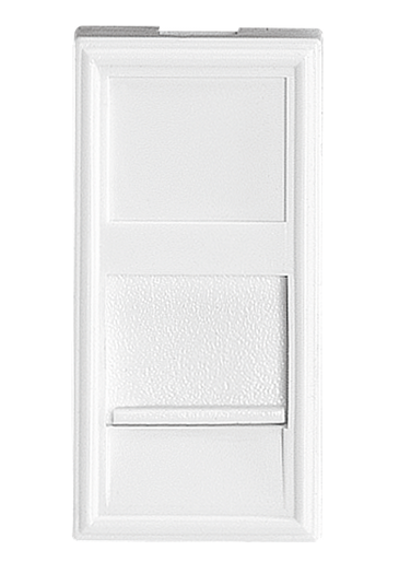 Накладка 22,5×45 для коммуникационных разъёмов ABB Variant+ со шторкой белый