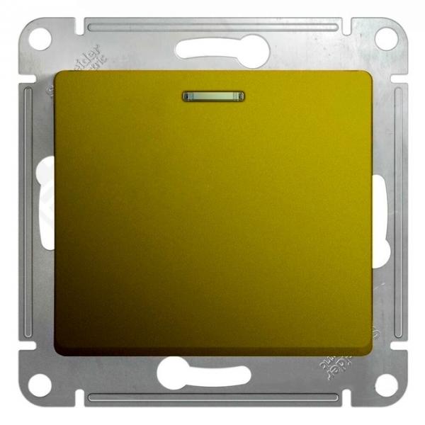 Schneider Electric Glossa Фисташковый Переключатель 1-клавишныйсхема6, 10AX, механизм IP20 скрытая установка GSL001061
