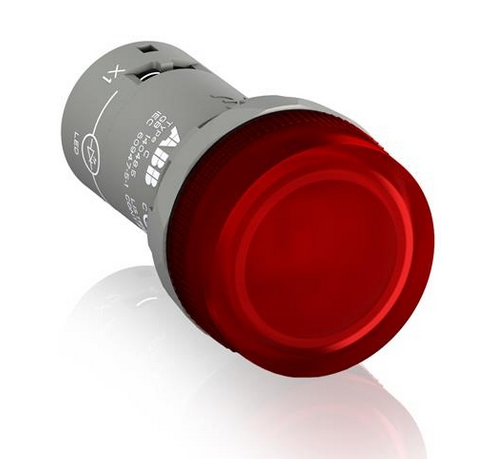 Лампа CL2-501R красная со встроенным светодиодом 12В DC  ABB  /1SFA619403R5011/