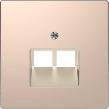 Schneider Electric  MERTEN  D-Life  Шампань  Центральная Накладка для розетки 2-местной  RJ45 MTN4522-6051