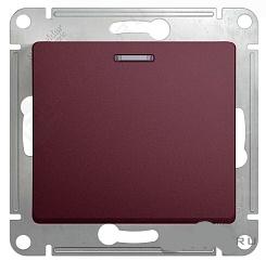 Schneider Electric Glossa Баклажановый Выключатель 1-клавишный с подсветкой схема 1а 10AX, механизм IP20 скрытая установка GSL001113