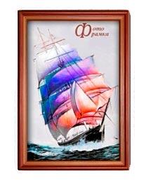 Фоторамка сосна с20 0013 10х15 красное дерево