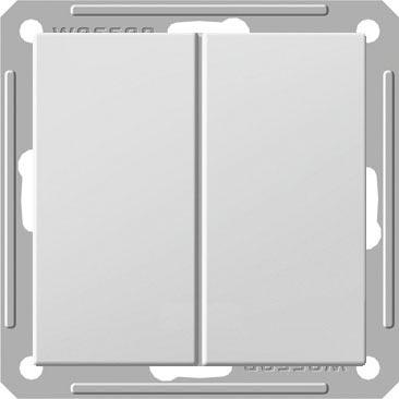 Schneider Electric  Wessen59  Белый  Выключатель 2-клавишный без рамки скрытая установка (250В, 10АХ) VS510-252-1-86