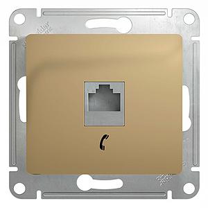 Schneider Electric Glossa Титан Розетка телефонная RJ11, механизм IP20 скрытая установка GSL000481T