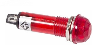 Индикатор граненый  Ø10.2  220V  красный  (RWE-205)  REXANT 36-4730