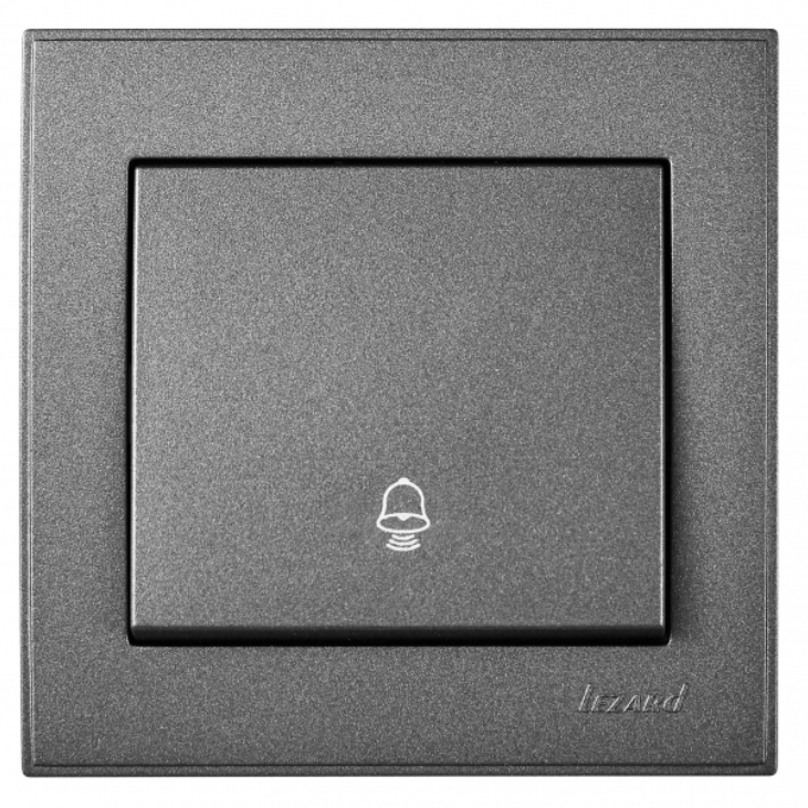 Lezard  Rain  Черный Графит Матовый Кнопка звонка механизм, 1шт 703-4188-103