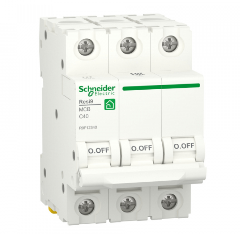 Выключатель автоматический  3П  40А  характеристика С  6000A (АВ) RESI9 Schneider Electric R9F12340