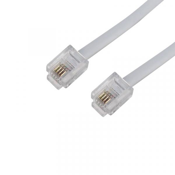 Телефонный шнур, удлинитель RJ-11(6P-4C), длина 20 метров, белый REXANT 18-3201