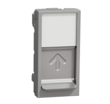 Schneider Electric Unica MODULAR Алюминий Лицевая панель RJ45 без коннектора 1 модуль NU946030