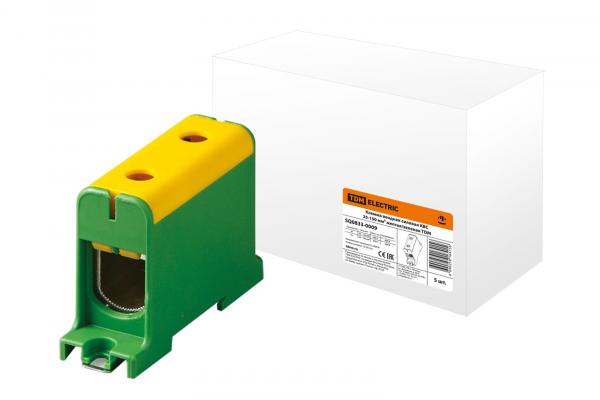 Клемма вводная силовая КВС 35-150 кв.мм. желтая/зеленая TDM SQ0833-0009