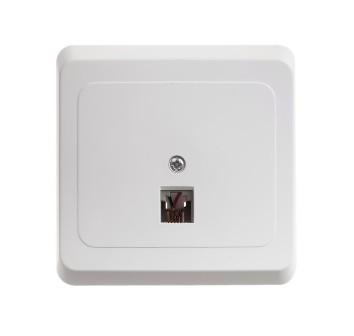 Schneider Electric Этюд  Белый  Розетка телефонная 1*RJ11 скрытая установка TELC-001B