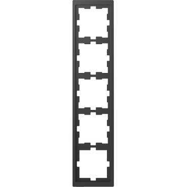 Schneider Electric  MERTEN  D-Life  Антрацит  Рамка 5-местная MTN4050-6534