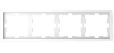 Schneider Electric  MERTEN  D-Life  Белый Лотос  Рамка 4-местная MTN4040-6535