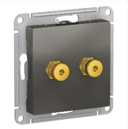 Schneider Electric AtlasDesign Сталь  Розетка аудио 2-местная ATN000987