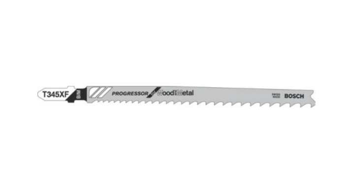 Пилка для лобзика Т345XF progressor универ. 3.0-65мм 106мм Bosch 2608634994