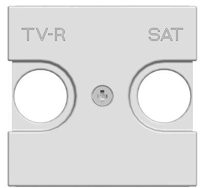 ABB  Zenit  Альпийский Белый Накладка для TV-R-SAT розетки, 2-модульная  /N2250.1 BL/// 2CLA225010N1101