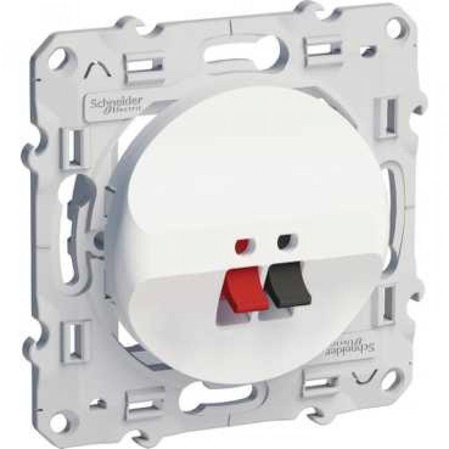 Schneider Electric ODACE Белый Аудиорозетка механизм S52R487