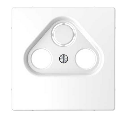 Schneider Electric  MERTEN  D-Life  Белый Лотос  Центральная Накладка ТВ розетки, 2/3 отверстий MTN4123-6035