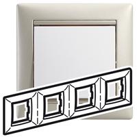 Legrand 770474 Рамка 4п гор Жемчужный VLN