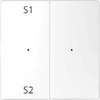 Schneider Electric  MERTEN  D-Life  PlusLink  Белый Лотос  Клавиша 2-местная с S1/S2, пусто MTN5226-6035