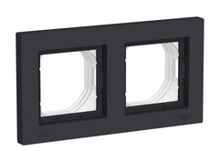 Schneider Electric AtlasDesign AQUA  Карбон  Рамка 2-местная IP44, ATN441002