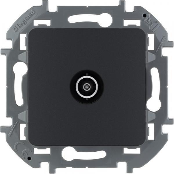 Legrand INSPIRIA Антрацит Розетка TV прох IP20 скрытая установка 673863