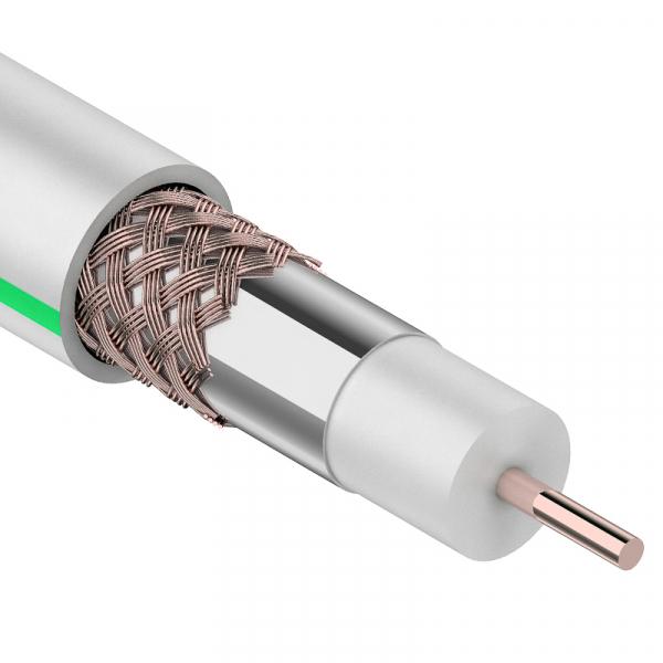 SAT 703 B, Cu/Al/Cu, (64%), 75 Ом (бухта 100м), белый кабель PROconnect 01-2431-6