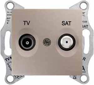 Schneider Electric Sedna Титан Розетка механизм TV/SAT проходной 4dB IP20 скрытая установка SDN3401968
