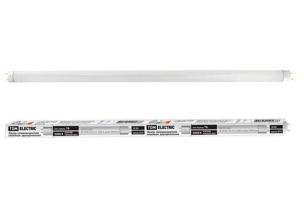 Люминесцентная лампа TDM  T8  18Вт  230В  3000К  G13