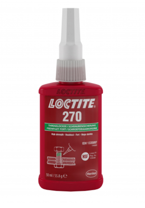 Loctite 270 резьбовой фиксатор высокой прочности зеленый 50мл