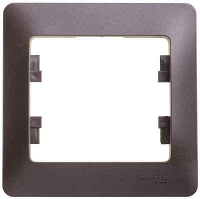 Schneider Electric Glossa Шоколад Рамка 1-местная горизонтальная IP20 скрытая установка GSL000801