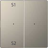 Schneider Electric  MERTEN  D-Life  PlusLink  Никель  Клавиша 2-местная с S1/S2, пусто MTN5226-6050