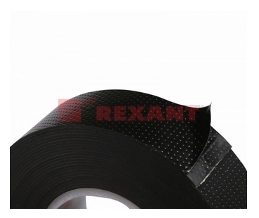 Изолента самослипающаяся черная 25мм 5м высоковольтная (до 1кВ) REXANT 09-2511