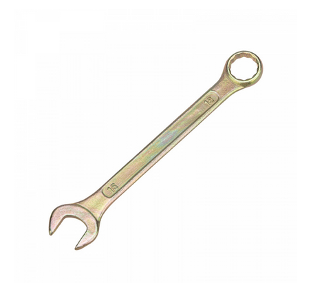 Ключ комбинированный REXANT 15 мм, желтый цинк 12-5810-2