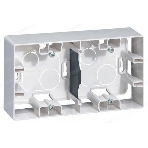 Legrand Etika Белый Коробка 2-местная накладная 672530