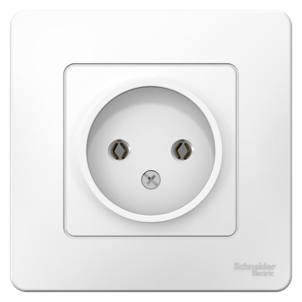 Schneider Electric  BLANCA  Белый  Розетка без заземляющих контактов без шторок 16А, 250В, IP20  скрытая установка BLNRS000011