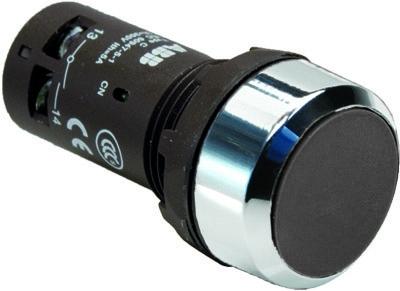 Кнопка CP2-30B-11 черная c фиксацией  1НО+1HЗ  ABB  /1SFA619101R3076/