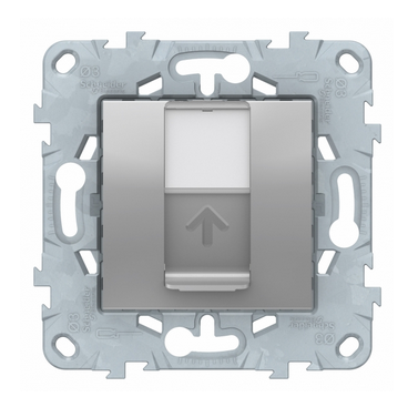 Schneider Electric Unica NEW Алюминий Лицевая панель RJ45 keystone/systimax, NU546130