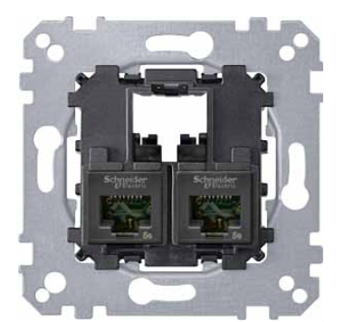 Schneider Electric Merten  Коннектор 2XRJ45 CAT6 UTP MTN4576-0002
