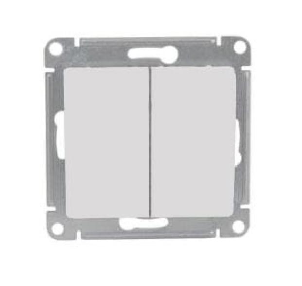 Schneider Electric Glossa  Белый Выключатель 2-клавишный схема 5, механизм IP20 скрытая установка GSL000151